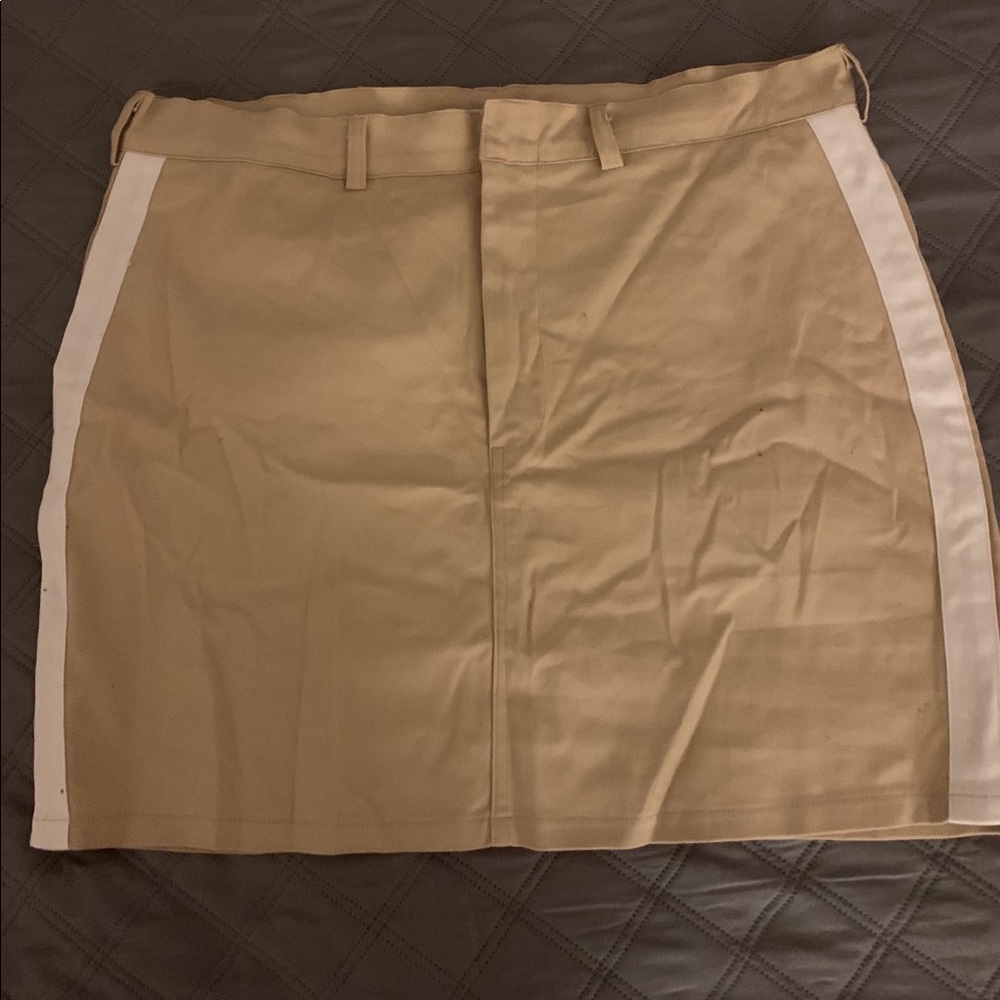 Tan mini skirt